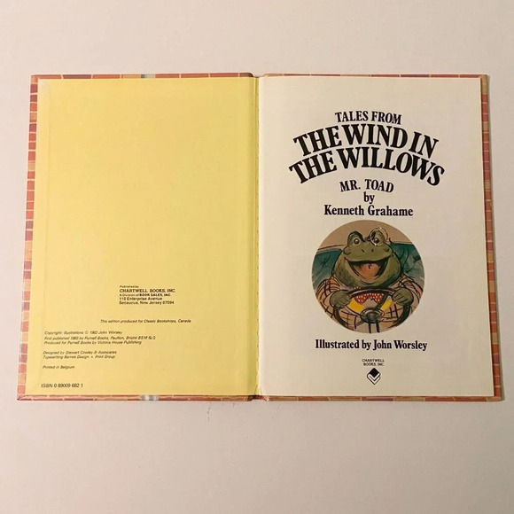 Vintage 1983 Tales From The Wind In The Willow Mr Toad Kenneth Grahame - Picture 6 of 12
